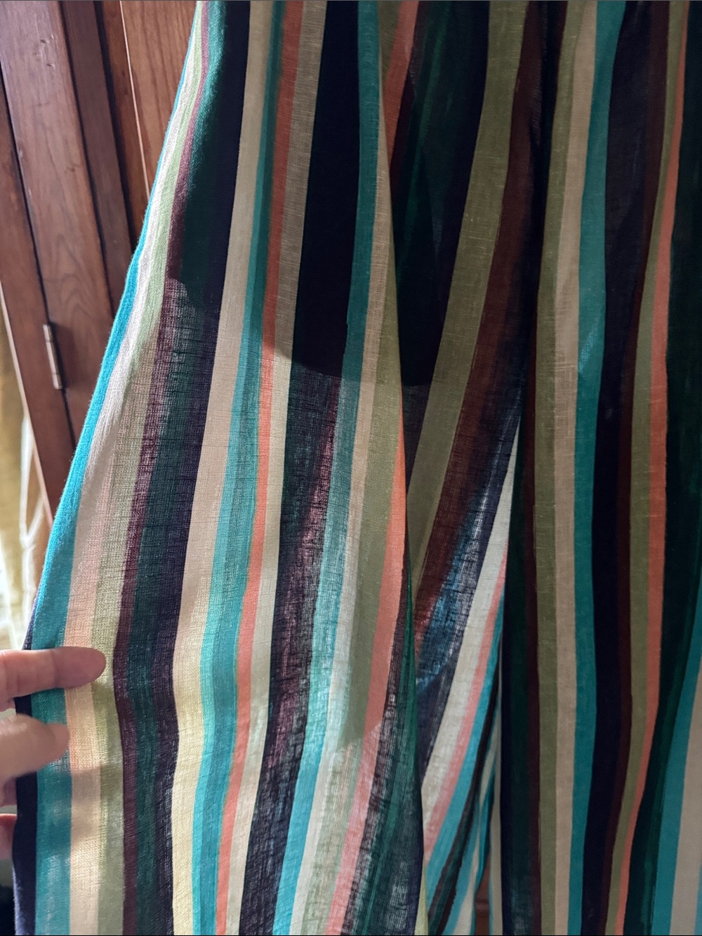 NWT ANTHROPOLOGIE MULTI STRIPE LINEN BLEND SOMERSET PANTS. SIZE S. - Picture 6 of 17